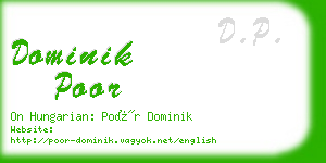 dominik poor business card